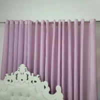 پرده حریر رنگ یاسی دوعدد|پرده، رانر، رومیزی|چالوس, |دیوار