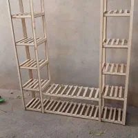 رگال چوبی لباس|کتابخانه، شلف، قفسههای دیواری|همدان, |دیوار