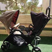 کالسکه دوقلو خارجی بسیار تمیز