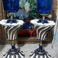 چراغ دکوری طلاکوب برجسته جفت نو