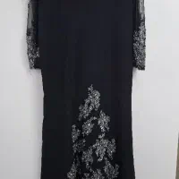 پیراهن مجلسی مشکی کارشده سایز 50|لباس|تهران, مختاری|دیوار