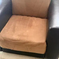 مبل ۷ نفره چرم و پارچه تخت شو|مبلمان خانگی و میز عسلی|اصفهان, خواجو|دیوار