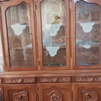 ویترین تمام چوب دو تیکه