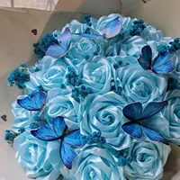 دسته گل جاودان و پروانه ای|گل مصنوعی|اهواز, گلستان|دیوار