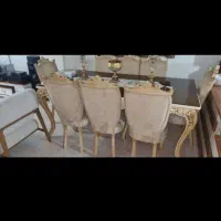 مبل ۹نفره به همراه غذاخوری۶نفره بامیزوعسلی|مبلمان خانگی و میز عسلی|همدان, |دیوار