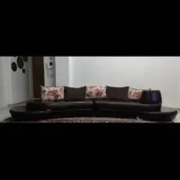 مبل چرمی بدون زدگی و پارگی و خرابی سالم درجه یک|مبلمان خانگی و میز عسلی|ماهان, |دیوار