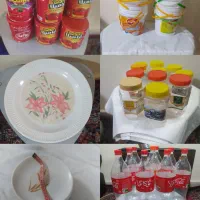 بطری نوشابه یک ونیم لیتری سطل درب دار وقوطی رب