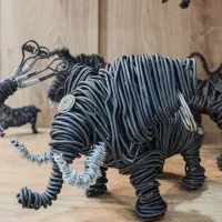 تندیس فیل مفتولی|مجسمه، تندیس، ماکت|اصفهان, شاهزید|دیوار