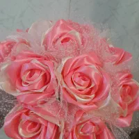 گل رز روبانی|گل مصنوعی|قروه, |دیوار