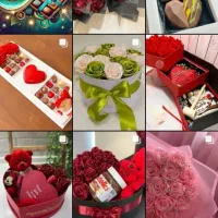 گل ربانی جانوان + شکلات تزئینی|گل مصنوعی|چهاردانگه (تهران), |دیوار