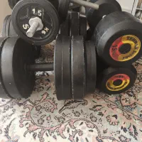 یک جفت دمبل متغیر ۲۸ کیلویی و یک جفت دمبل15 کیلویی