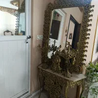 آینه شمعدان طلایی|صنایع دستی و سایر لوازم تزئینی|اصفهان, باغ فدک|دیوار