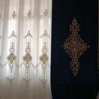 پرده +والان از جنس مخمل به همراه آستر وسرب