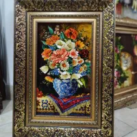 تابلوفرش دستبافت گل مناسب کادو/ فروشگاه ماندگار|تابلو فرش|تهران, بوستان جنگلی لویزان|دیوار