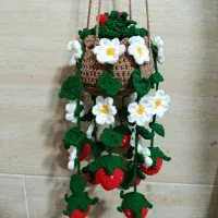 فروش ریسه توت فرنگی دستباف