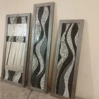 تابلو دست ساز چوب و آینه و سرامیک