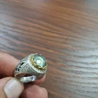 انگشتر دست ساز با نگین موزانایت روسی