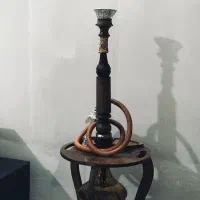 قلیون چوب سرخ کافه ای و استند خوشکل و سیخ تنظیف