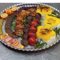 انواع کباب و پلو مرغ قیمه و قورمه حلیم و شله