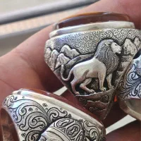 انگشترنقره قلمزنی حرفه ای کولیکسیونی