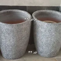 ۵ عدد گلدان بزرگ سفالی به رنگ طوسی کاملا سالم|گل و گیاه طبیعی|تهران, ائمه اطهار|دیوار