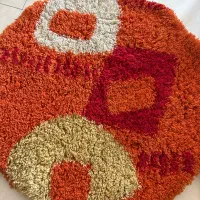 فرش گرد فرفری