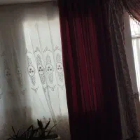 پرده دوخت پانج به همراه توری گل برجسته