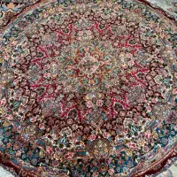 فرش دایره ۲/۵در۲/۵ رج۵۵ ابریشم