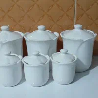 سرویس کفگیر و جاادویه سفید لیوان استکان|ظروف سرو و پذیرایی|لاهیجان, لاشیدان|دیوار