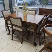 میز ناهارخوری چوبی 7تیره