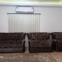 مبل شیش نفره رنگ قهوه ای