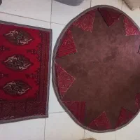 قالیچه گردقطر بک ونیم جنس چرم وپشمی دم دری دستباف
