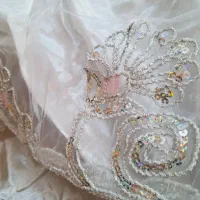 روتختی عروس تماما منجوق دوزی سفید|سرویس روتختی|سمنان, |دیوار