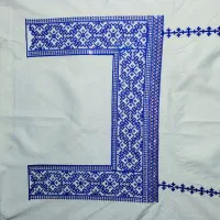 پارچه کتان گلدوزی شده