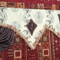 تاج پرده به همراه پرده توری