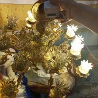 لوستر شاه عباسی رنگ طلایی در حدنو|لوستر و چراغ آویز|مشهد, رده|دیوار