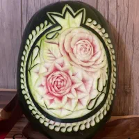 حکاکی هندوانه سبد میوه ویژه شب یلدا|خدمات پذیرایی، مراسم|شیراز, رحمت‌آباد|دیوار