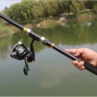 چوب ماهیگیری کربن با چرخ ماهیگیری فلزی / لنسر