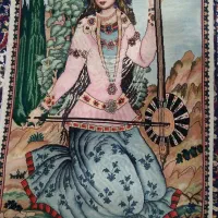 تابلو فرش دستباف دختر