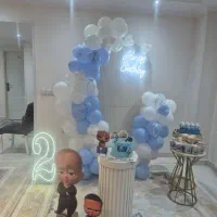 ریسه بادکنک سفید آبی