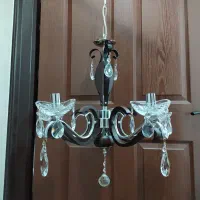 لوستر چوبی فلزی ۵ شعله|لوستر و چراغ آویز|تبریز, |دیوار