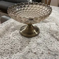 میوه خوری بلور با پایه فلزی