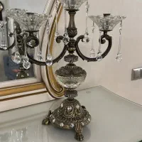 شمعدان برنز و کریستال