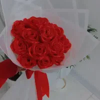 دسته گل روبانی و باکس گل|گل مصنوعی|گرگان, |دیوار