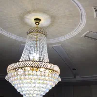 لوستر کلاسیک کریستال بهار 60 سانتی طلایی|لوستر و چراغ آویز|تهران, نیروی هوایی (پیروزی)|دیوار