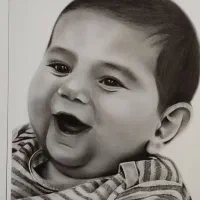 طراحی چهره سیاه قلم