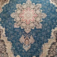 دو تخته فرش ۹ متری طرح ابریشم فرهی ۱۲۰۰ شانه|فرش|لنگرود, |دیوار