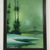 نقاشی منظره روی بوم