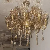 لوستر فرشته بیست لامپ نو نو پول برنجش فقط میدی