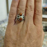 انگشتر نقره بابا قوری دوچشم